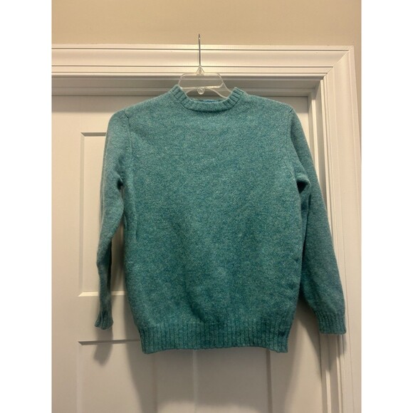 Micheal’s Wool Crewneck Sweater Made In Scotland Women Size Medium Blue Preppy - Picture 1 of 5